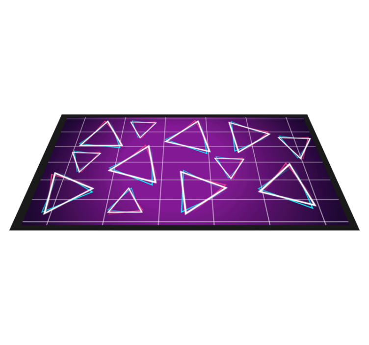 Vibrant Triangle Pattern geometric vinyl carpet - TenStickers