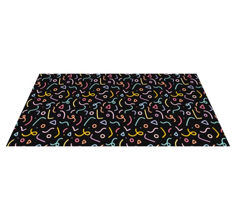 Colorful Abstract Swirls geometric vinyl carpet - TenStickers