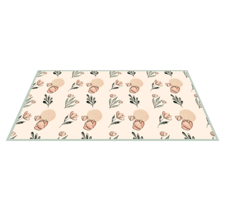 Floral vinyl carpet floral patterned shades - TenStickers