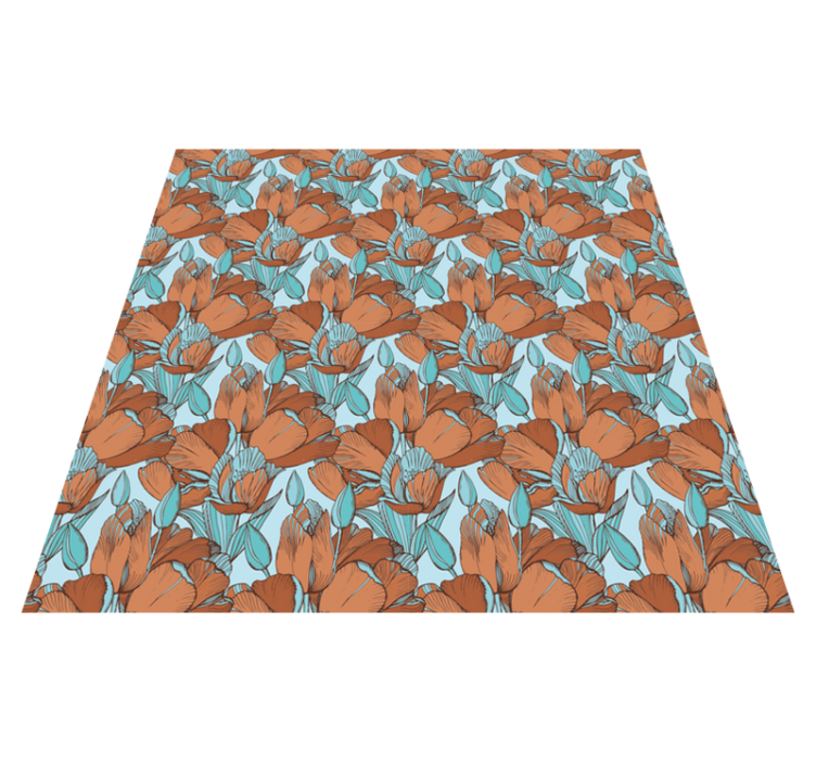 Floral Blossom Scheme kids vinyl carpet - TenStickers