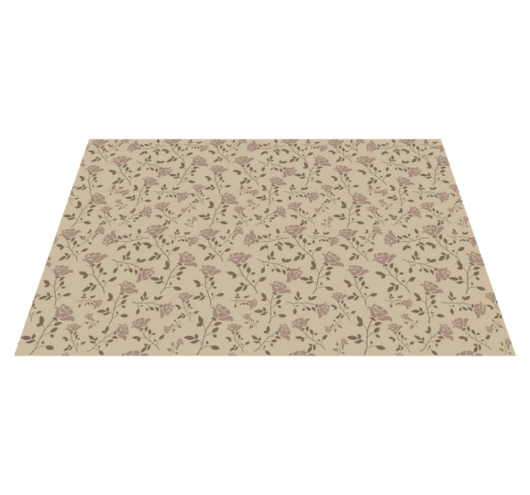 Delicate Botanical Element floral vinyl carpet - TenStickers