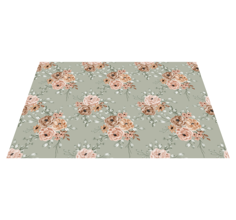 Pastel colors Pattern floral vinyl carpet - TenStickers