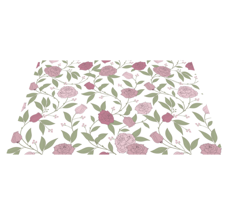 Elegant garden pattern floral vinyl carpet - TenStickers