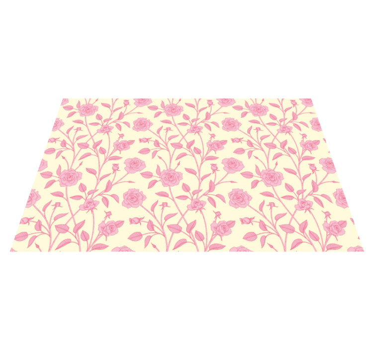 Charming pink flora floral vinyl carpet - TenStickers