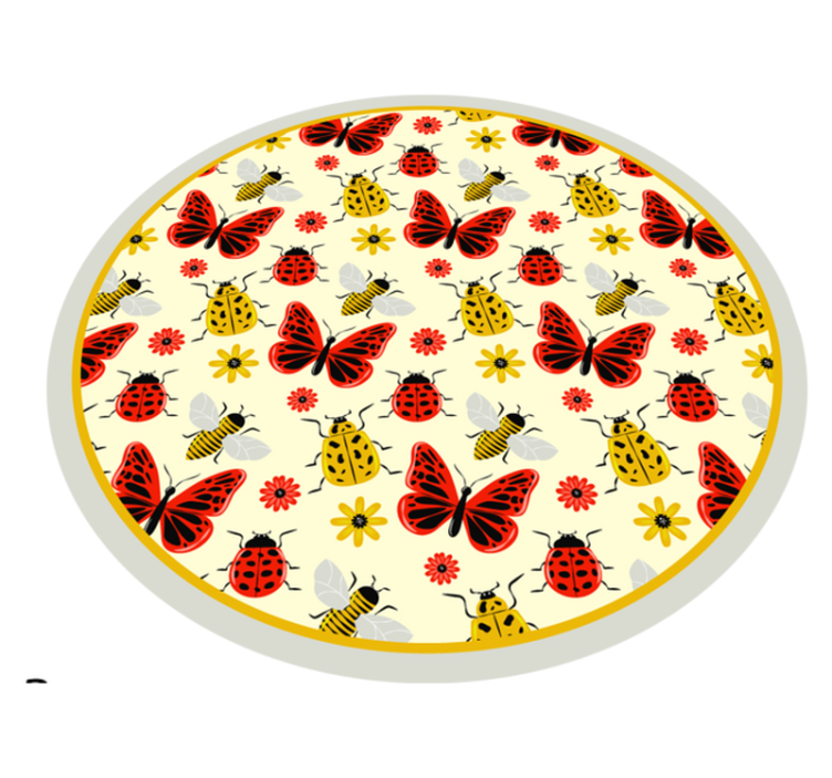 Colorful Insect Pattern animal vinyl carpet - TenStickers
