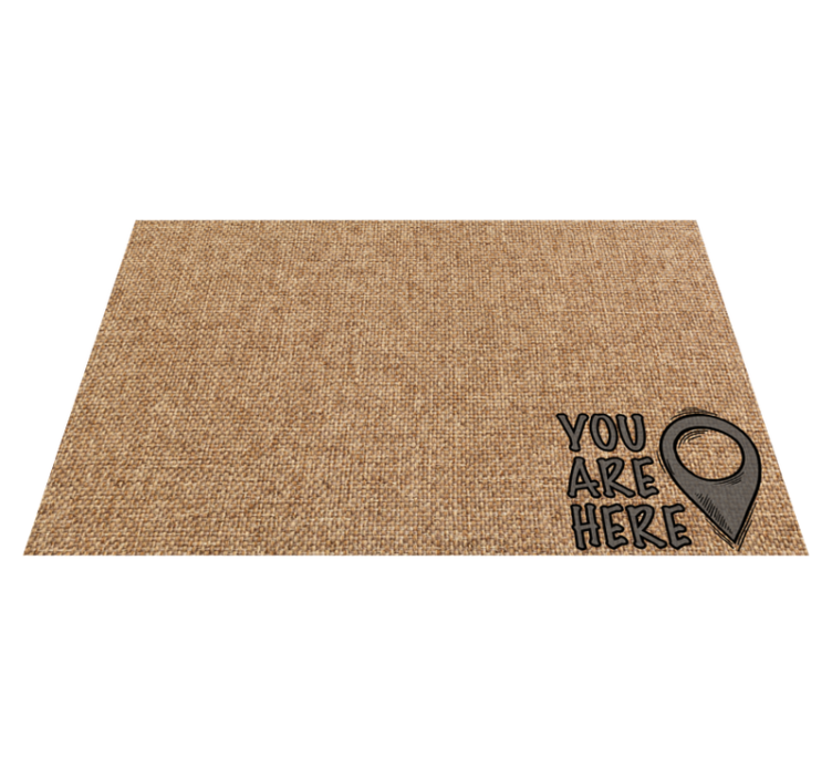 You are here minimalist vinyl carpet - TenStickers