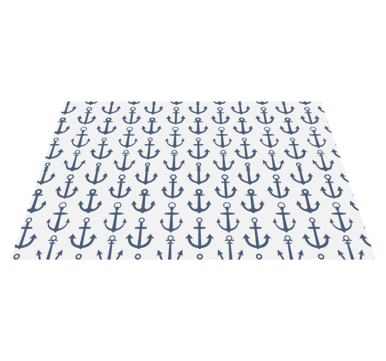 Nautical Anchor Theme bathroom vinyl carpet - TenStickers