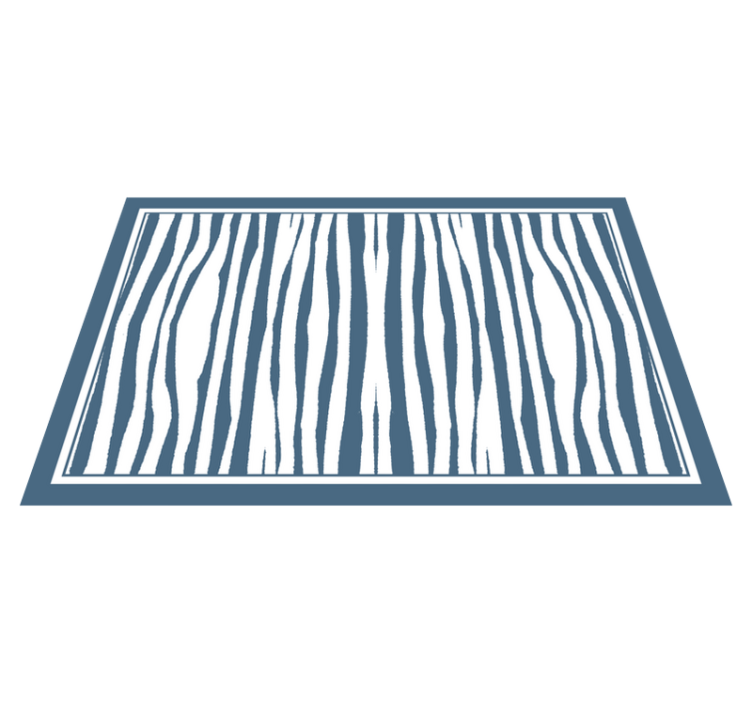 Blue zebra stripes animal print vinyl carpet - TenStickers