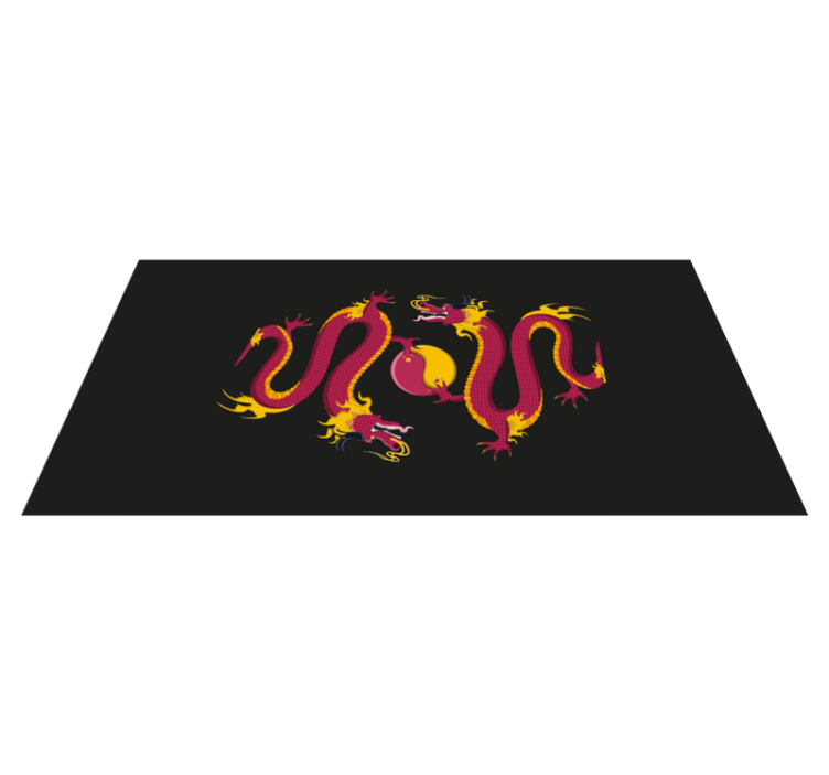 Dragon symbolism ethnic vinyl carpet - TenStickers