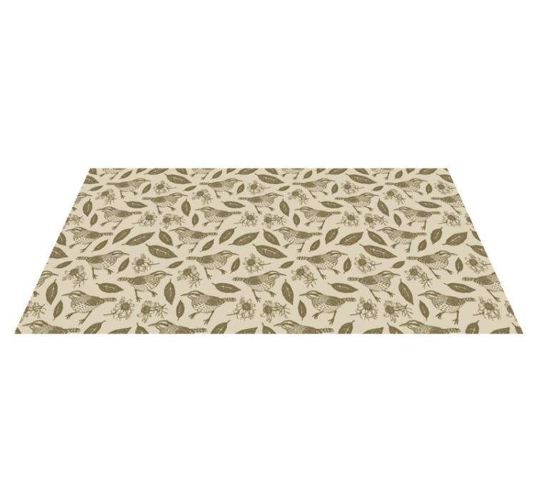 Charming Bird Motif nature vinyl carpet - TenStickers