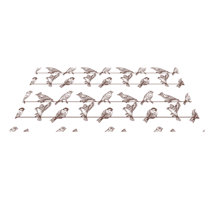 Birds on wires animal vinyl carpet - TenStickers