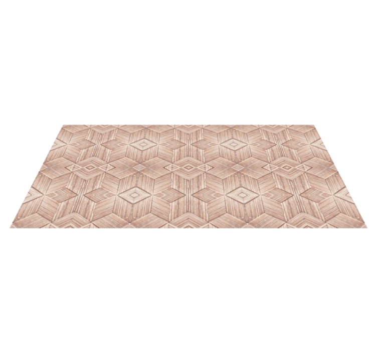 Geometric Pattern wood effect vinyl carpet - TenStickers