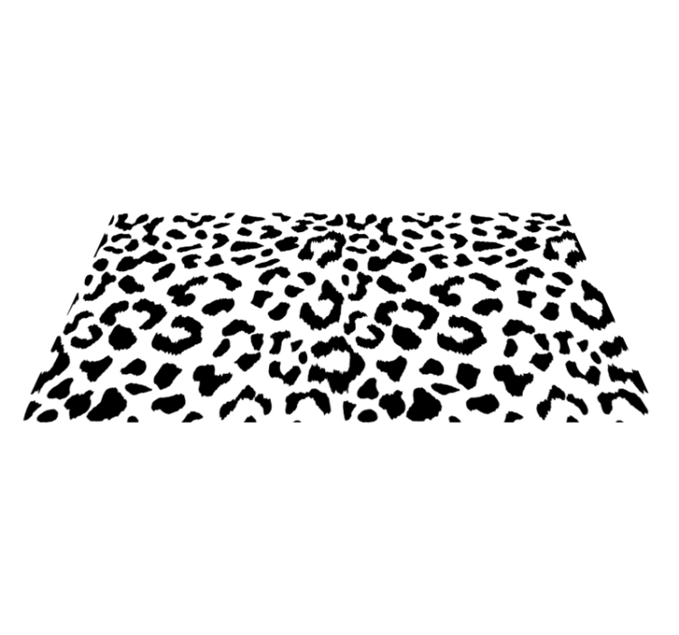 Black Leopard Pattern animal print vinyl carpet - TenStickers