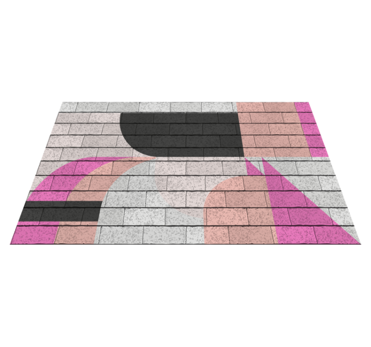 Conceptual Color Segments geometric vinyl carpet - TenStickers