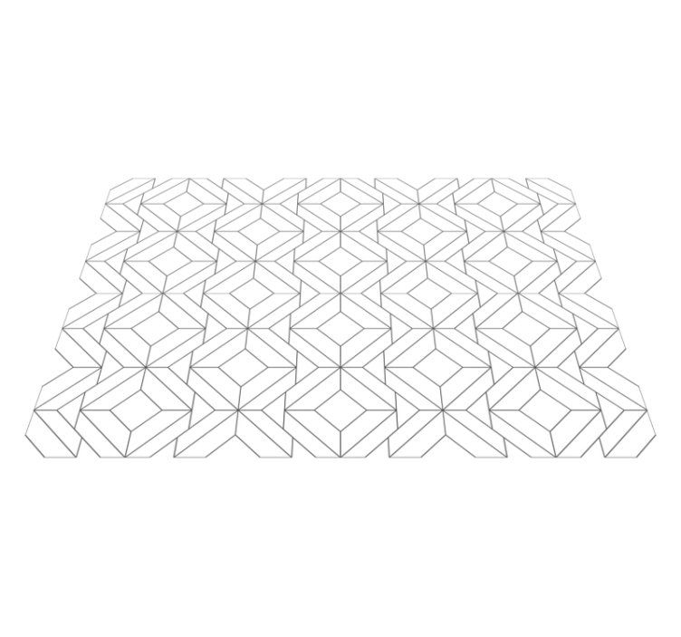 White Pattern geometric vinyl carpet - TenStickers