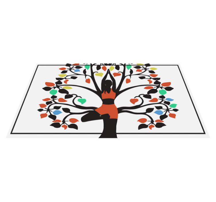 Woman tree nature vinyl carpet - TenStickers