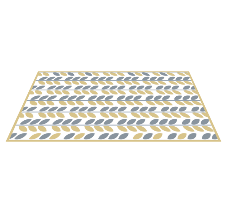 Leafy Pattern Stripes nature vinyl carpet - TenStickers