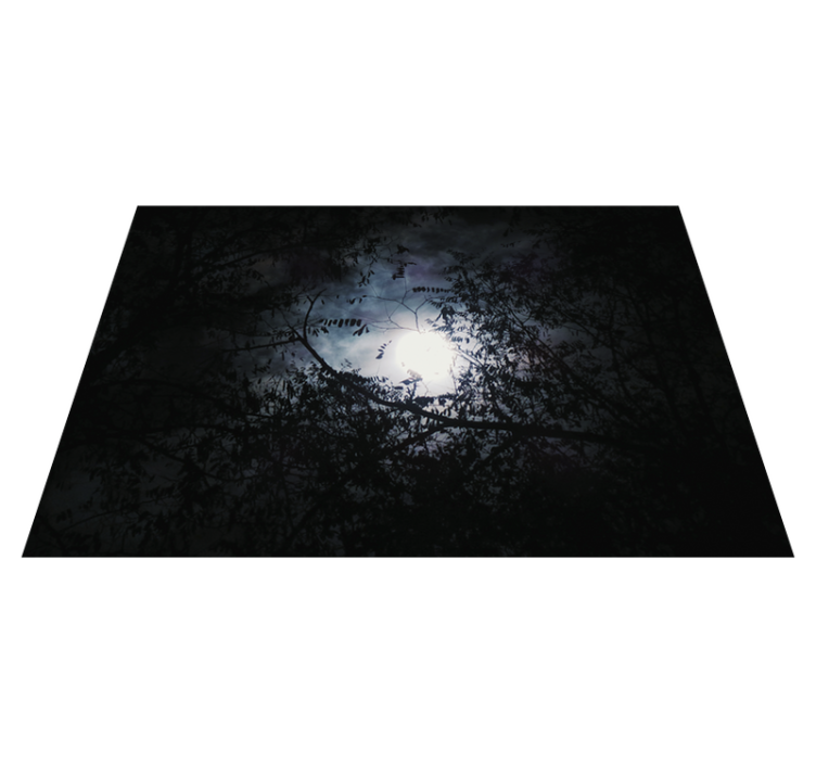 Eerie moontlit forest nature vinyl carpet - TenStickers