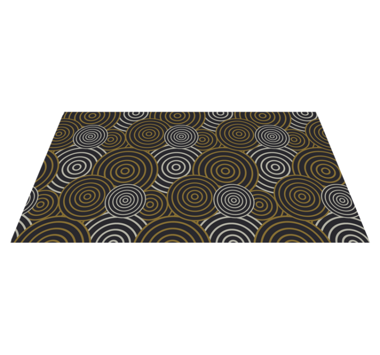 Circles in Contrast geometric vinyl carpet - TenStickers