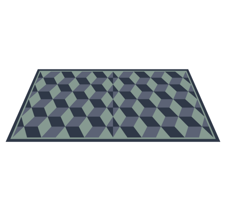 Cubic Pattern Play geometric vinyl carpet - TenStickers