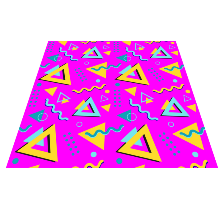 1980s memphis pattern geometric vinyl carpet - TenStickers