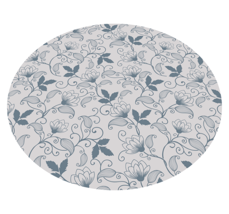 Floral serenity bathroom vinyl carpet - TenStickers