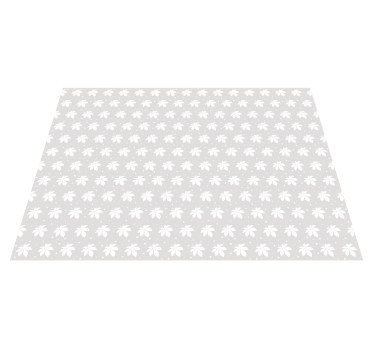 Floral vinyl carpet with delicate botanical design - TenStickers
