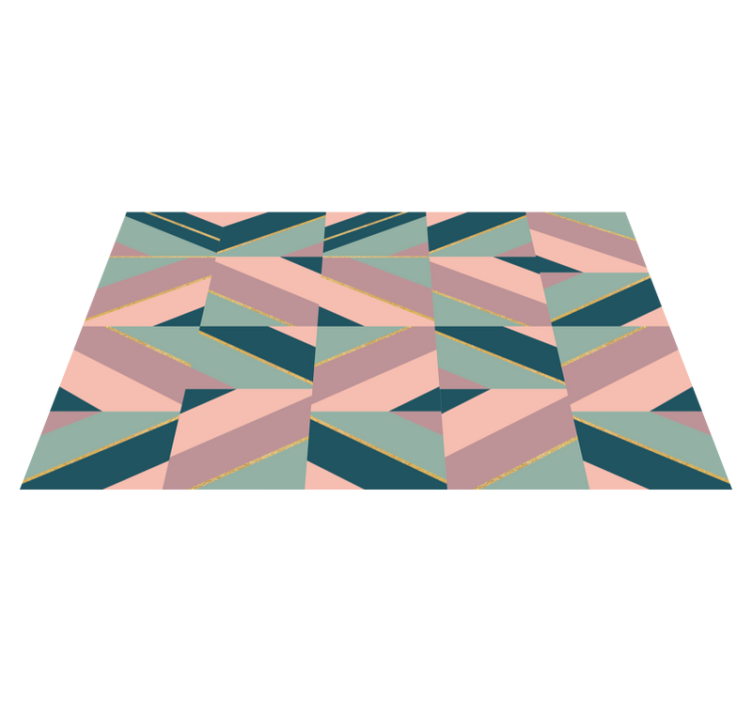 Geometric pastel pattern modern vinyl carpet - TenStickers