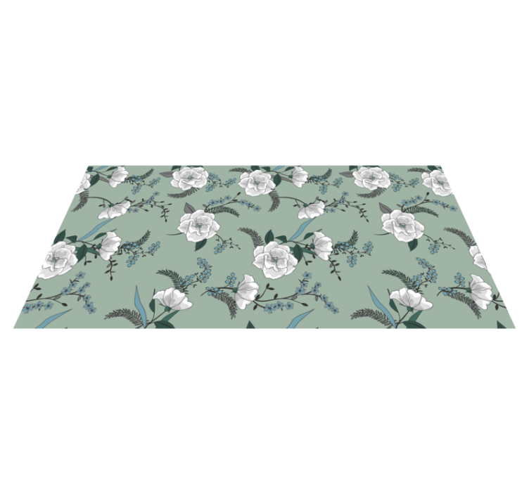Botanical Concept floral vinyl carpet - TenStickers