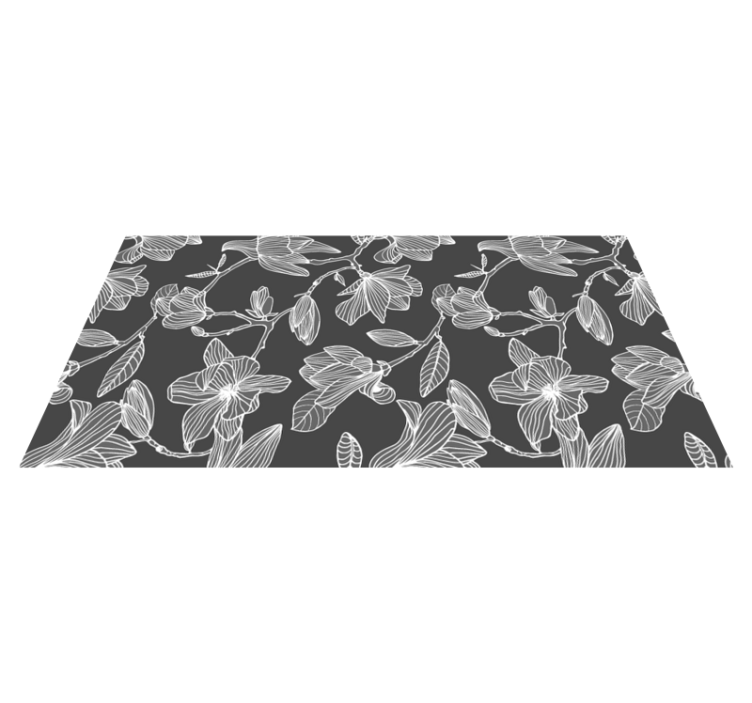 Graceful Botanical Elements floral vinyl carpet - TenStickers