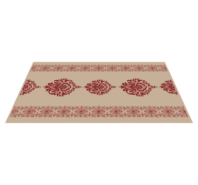 Decorative floral motif modern vinyl carpet - TenStickers