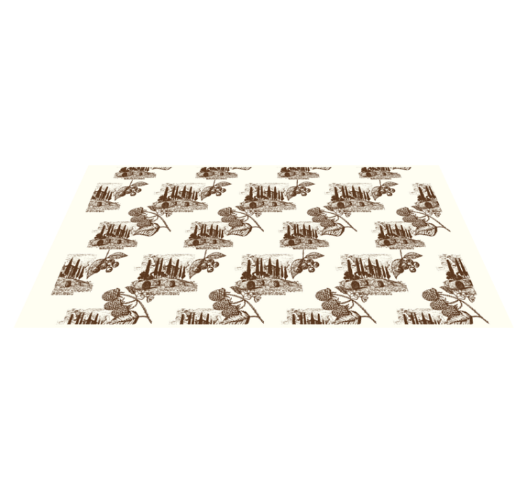 Elegant beige scene vintage vinyl carpet - TenStickers