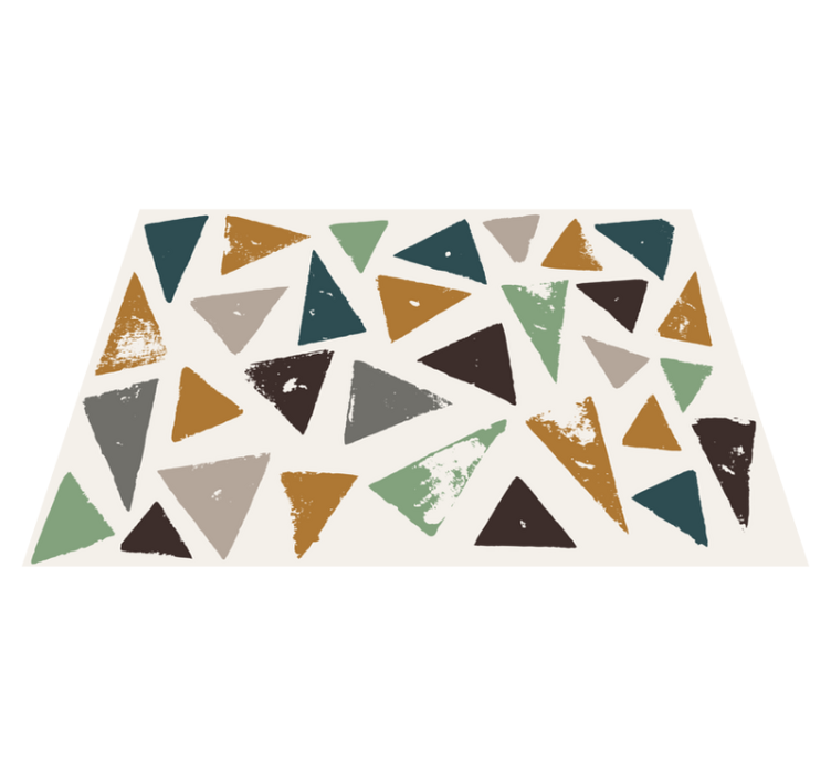 Vibrant Triangle Motif minimalist vinyl carpet - TenStickers