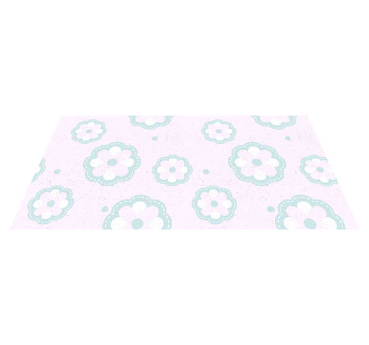 Soft Floral Motif kids vinyl carpet - TenStickers