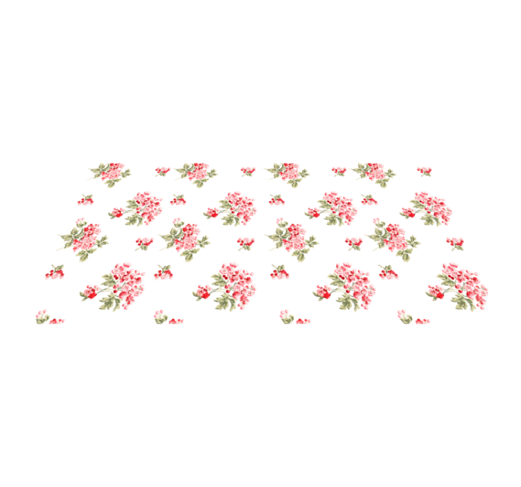 White minimalist design floral vinyl carpet - TenStickers