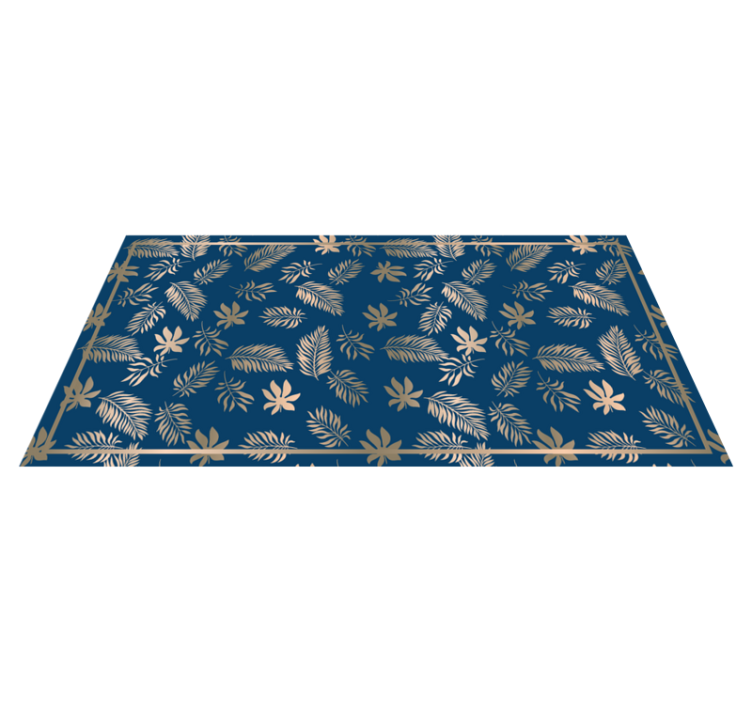 Tropical Leaf Pattern floral vinyl carpet - TenStickers