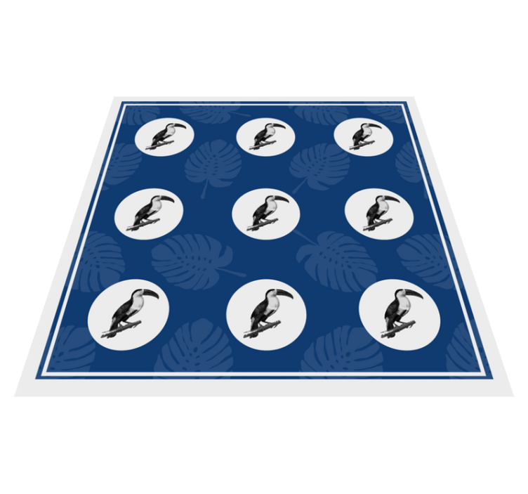 Tropical Toucan Pattern animal vinyl carpet - TenStickers