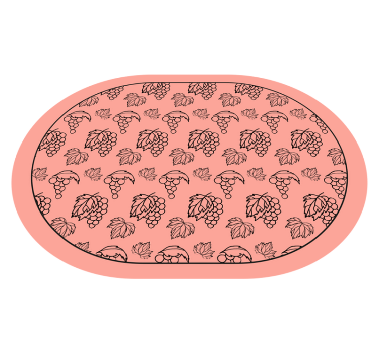 Botanical Grape Pattern floral vinyl carpet - TenStickers