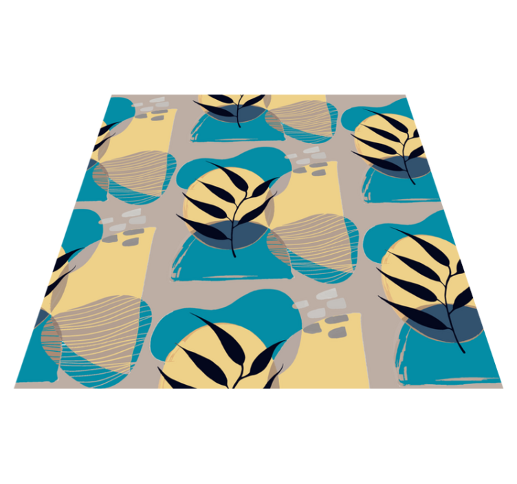 Abstract Botanical Pattern floral vinyl carpet - TenStickers