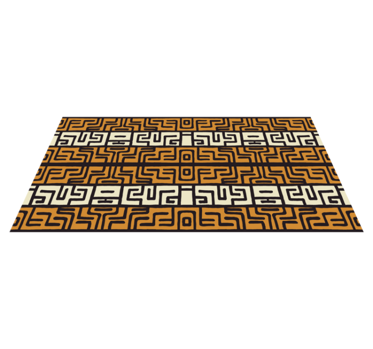 Geometric Labyrinth Pattern striped vinyl carpet - TenStickers