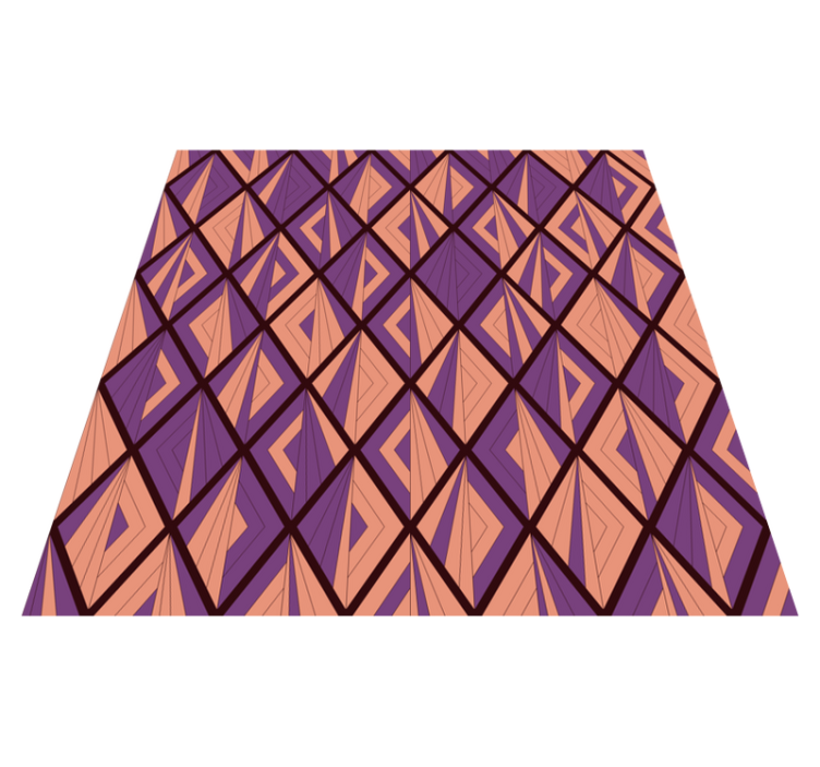 Geometric vinyl carpet in patterned harmony - TenStickers