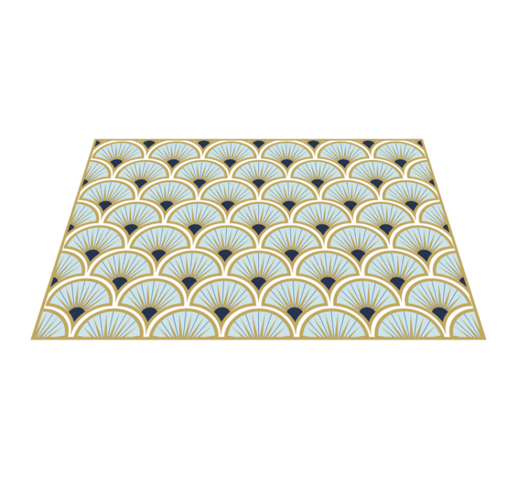 Geometric Fan Pattern geometric vinyl carpet - TenStickers