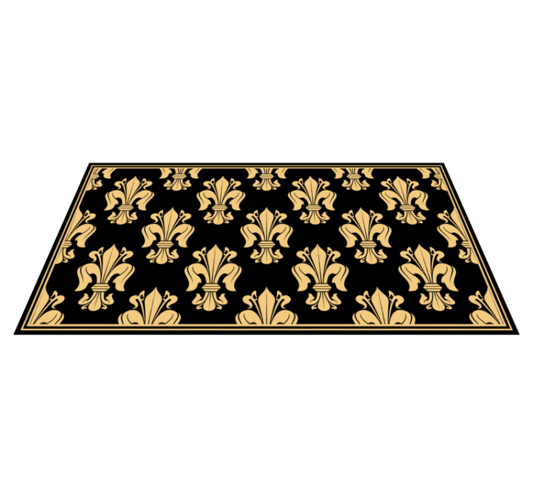 Elegant Fleur-de-Lis Pattern living room vinyl carpet - TenStickers