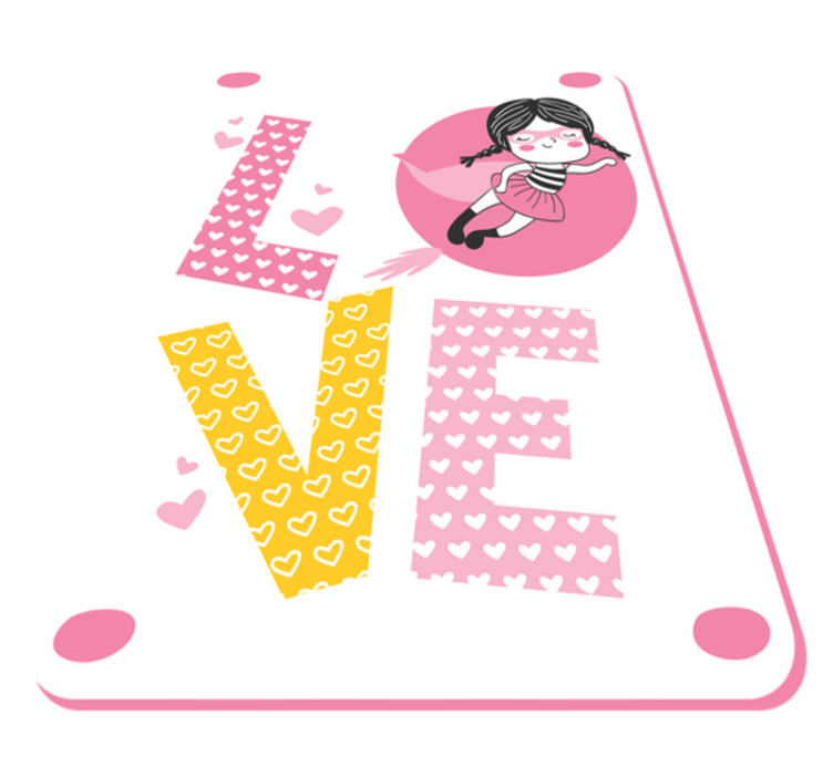 Ballerina Love Illustration nursery vinyl carpet - TenStickers