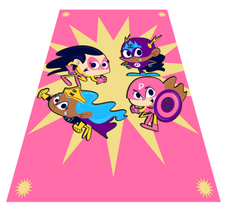 Colorful superhero characters kids vinyl carpet - TenStickers