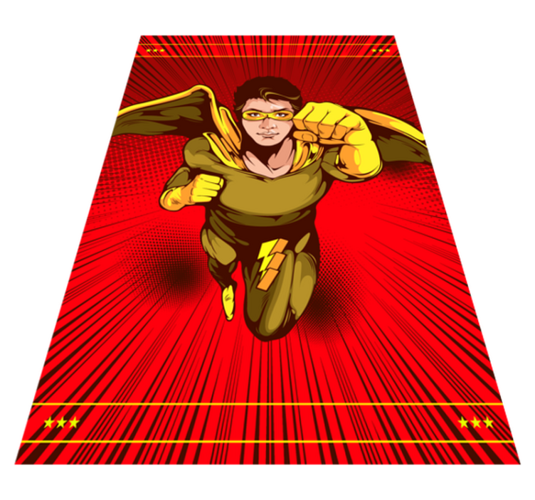 Superhero Action Pose kids vinyl carpet - TenStickers