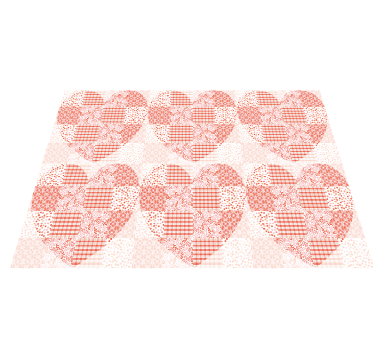 Patterned Heart Overlay entrance hall vinyl carpet - TenStickers