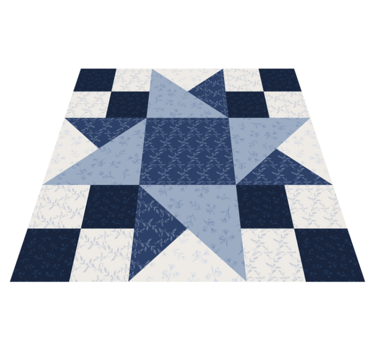 Patchwork Star Pattern geometric vinyl carpet - TenStickers