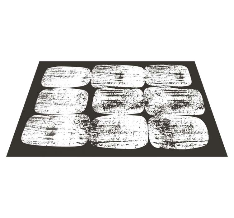 Textured Monochrome Blocks rectangular vinyl carpet - TenStickers