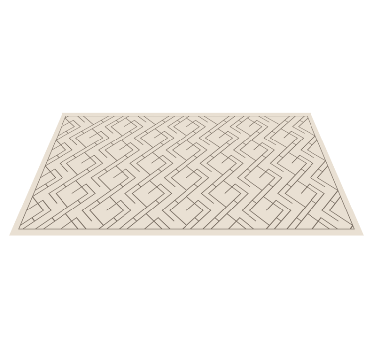 Geometric Labyrinth Design geometric vinyl carpet - TenStickers